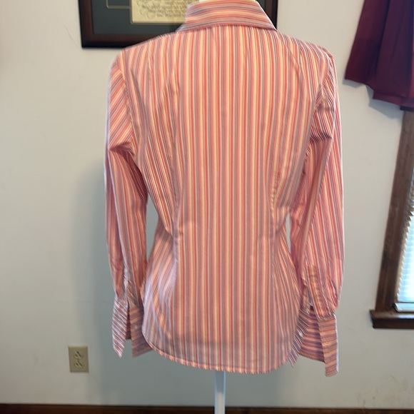 Moda international ladies, striped button-down blouse. M. Very good condition. - Picture 5 of 12